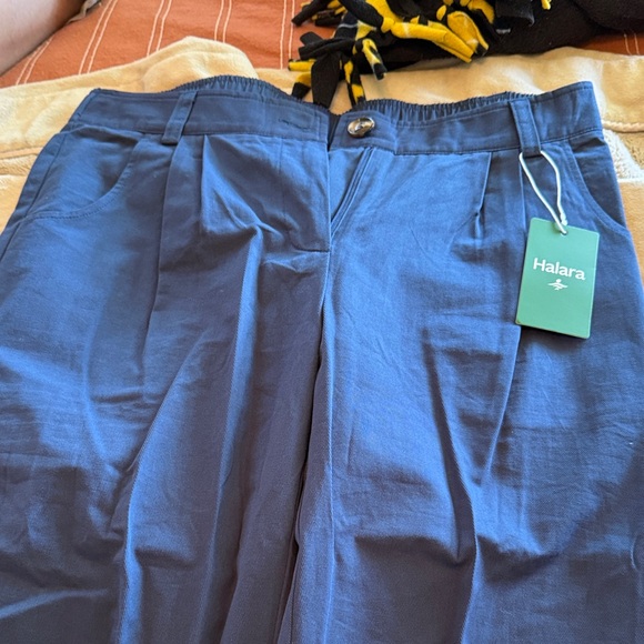 HALARA Pants - HALARA Mid Rise Zipper Pocket Casual Cotton Joggers Navy